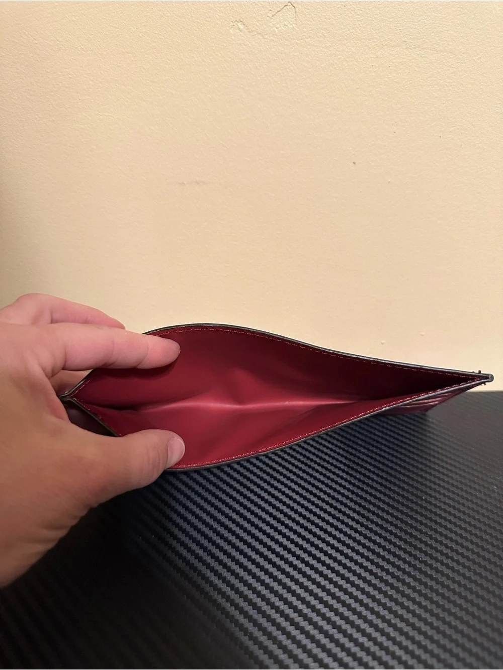 Pink card wallet